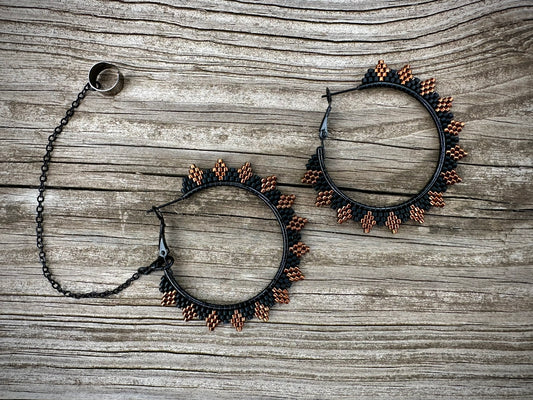 Black cuff hoops
